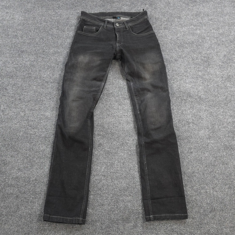 Street & Steel Jeans Mens 28x34 Black Denim Oakland Straight Motorcycle Armored